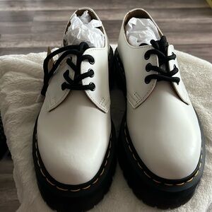 1461 SMOOTH LEATHER PLATFORM SHOES.